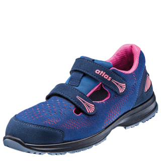 ATLAS | DAMEN GX 160 ESD S1 SICHERHEITSSCHUH - ROYAL BLUE | NEON-PINK