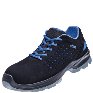 ATLAS | HERREN BS 40 ESD O1 BERUFSSCHUH - BLACK | ROYAL BLUE