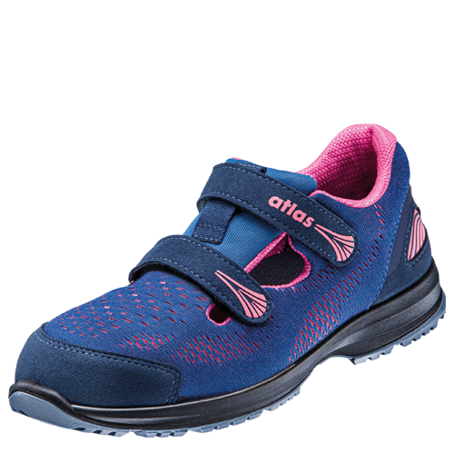 ATLAS | DAMEN GX 160 ESD S1 SICHERHEITSSCHUH - ROYAL BLUE | NEON-PINK