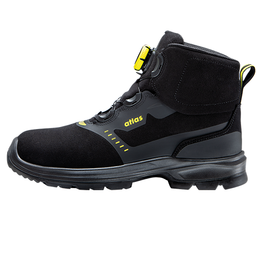 ATLAS | HERREN BOA FORCE MID S3 SICHERHEITSSCHUH - BLACK | NEON-YELLOW