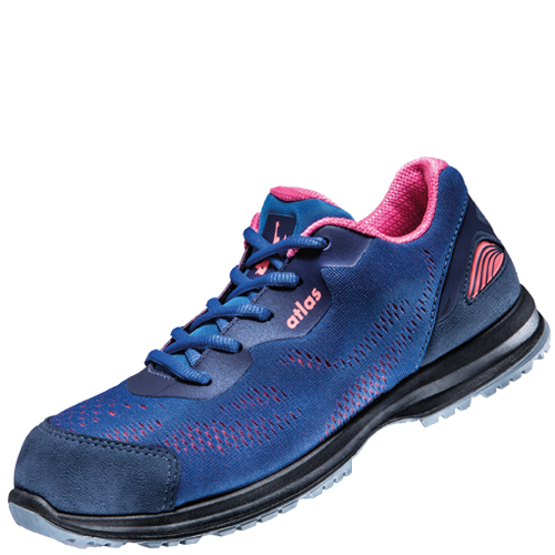 ATLAS | DAMEN GX 100 ESD S1 SICHERHEITSSCHUH - ROYAL BLUE | NEON-PINK