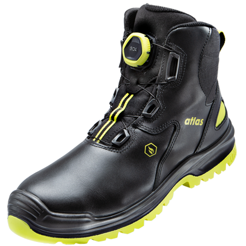 ATLAS | HERREN BOA TITAN MID XR YELLOW XP SICHERHEITSSCHUH - BLACK | NEON-YELLOW