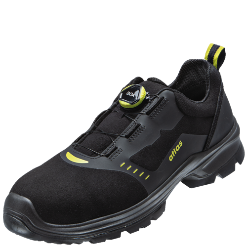 ATLAS | HERREN BOA FORCE LOW S3 SICHERHEITSSCHUH - BLACK | NEON-YELLOW