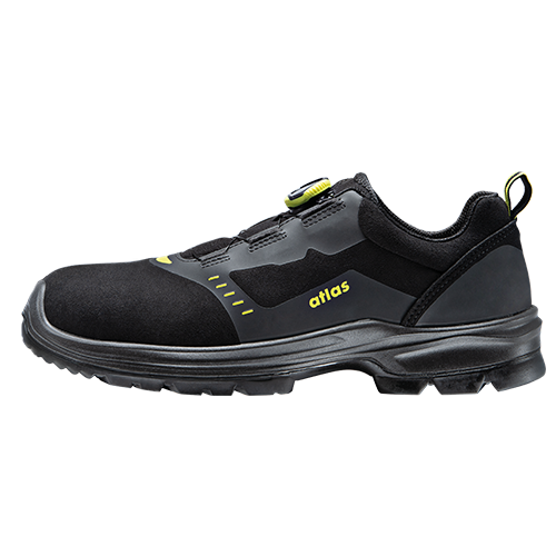 ATLAS | HERREN BOA FORCE LOW S3 SICHERHEITSSCHUH - BLACK | NEON-YELLOW