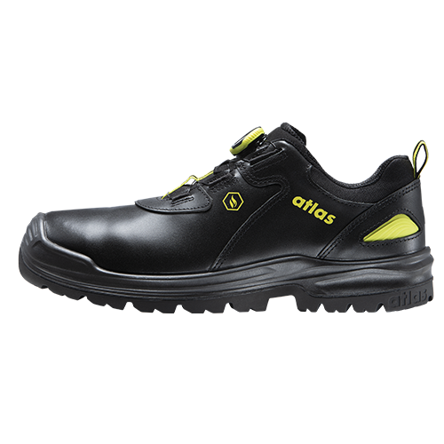 ATLAS | HERREN BOA TITAN LOW XP S3 SICHERHEITSSCHUH - BLACK | NEON-YELLOW